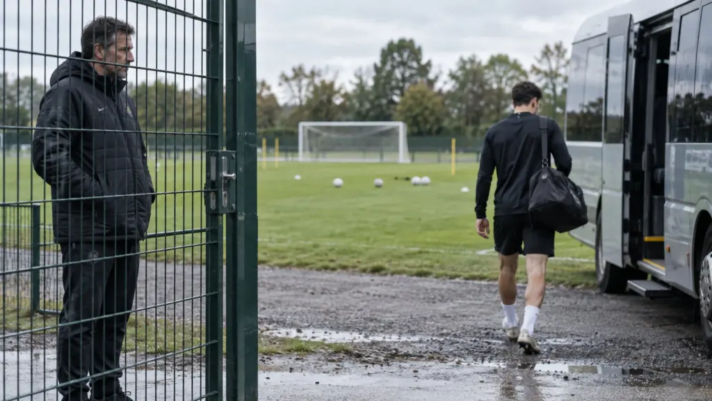 Futbolista abandona un club pequeño mientras el entrenador permanece en el campo